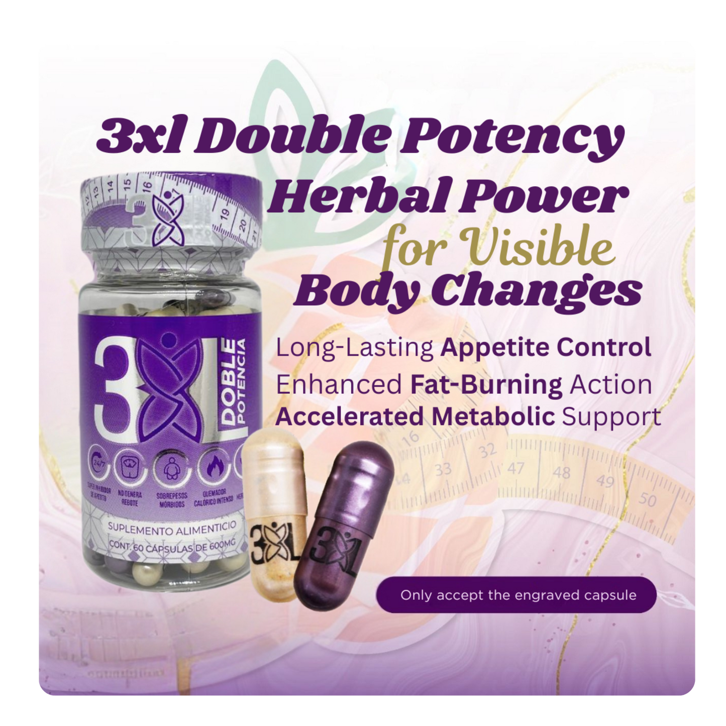 3乂𝗟 Doble Potencia by Apple BeneFIT®️ – 60 Capsulas