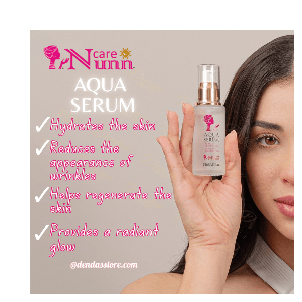 Aqua Serum by NunnCare – Deep Hydration Face Serum with Hyaluronic Acid & Vitamin E (1.6 fl oz) - DendasStore