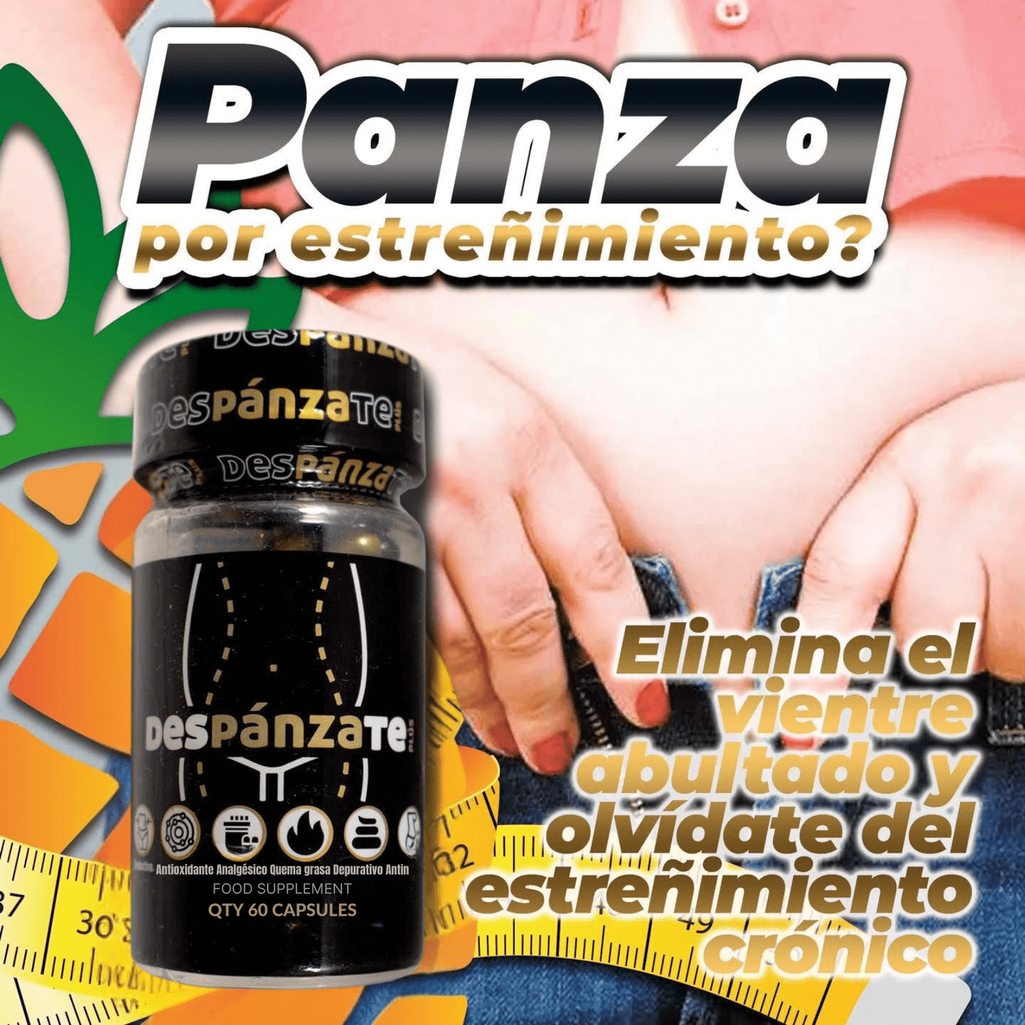 Despanzate Plus by Apple Benefit – Herbal Digestive Support Formula – 60 Capsules - DendasStore