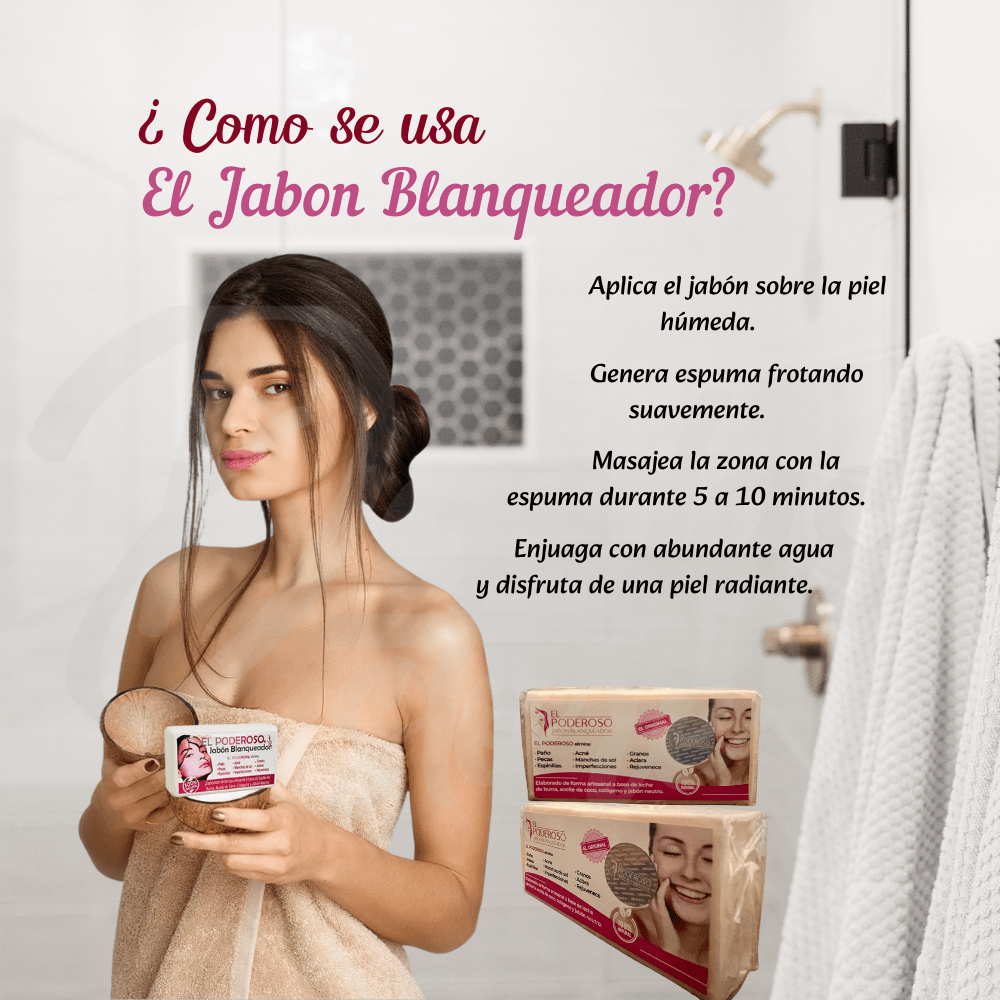 Jabon El Poderoso: The Powerful Whitening Soap - 100% Original - DendasStore