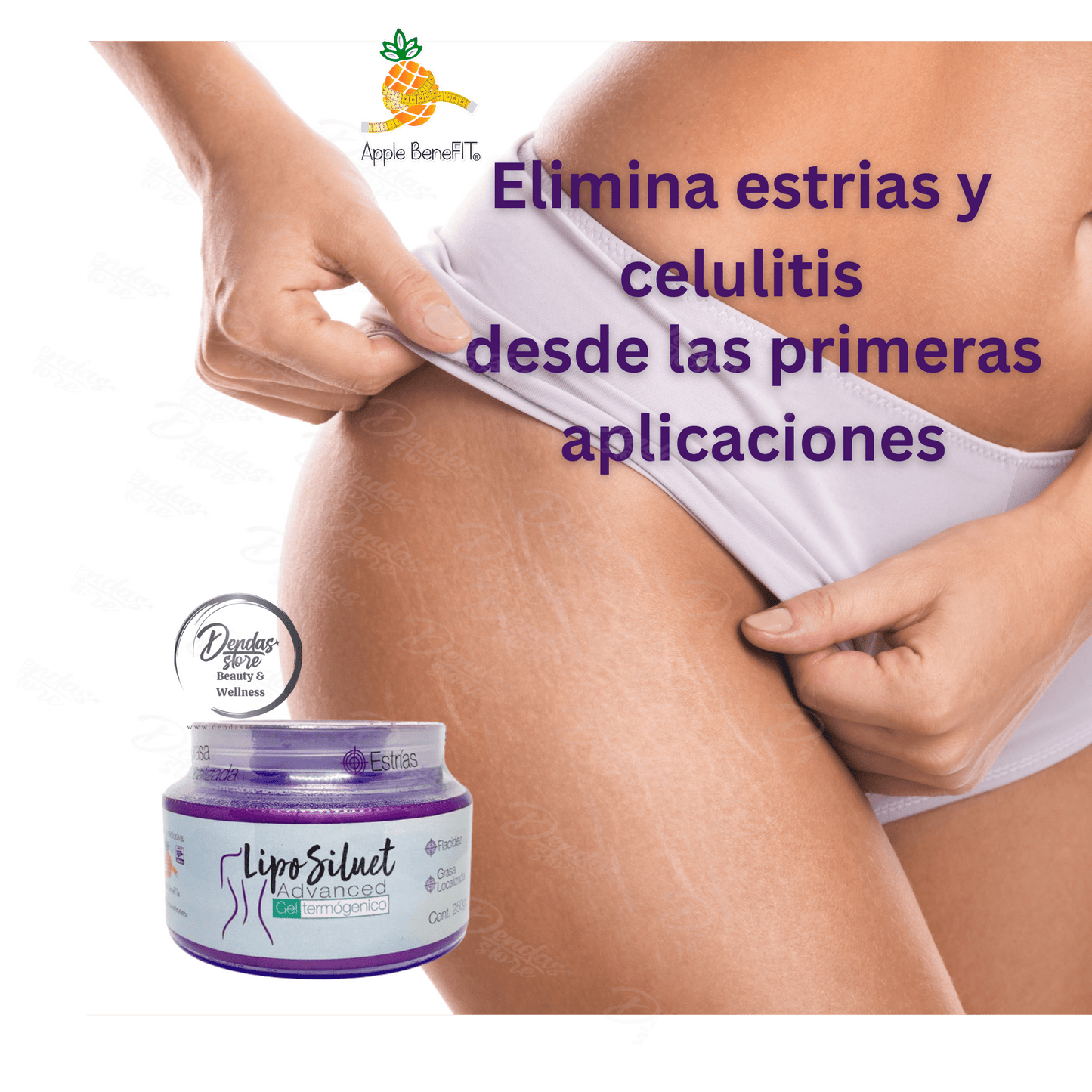 LipoSiluet Advanced Thermogenic Gel – Firming, Stretch Mark & Cellulite Reducer – 250g - DendasStore