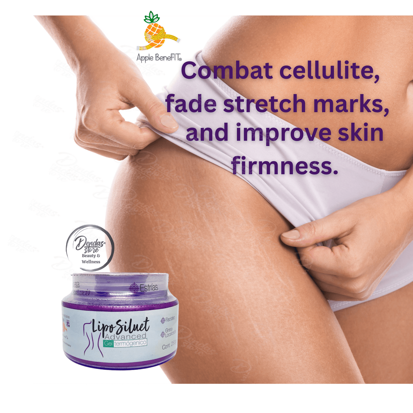 LipoSiluet Advanced Thermogenic Gel – Firming, Stretch Mark & Cellulite Reducer – 250g - DendasStore