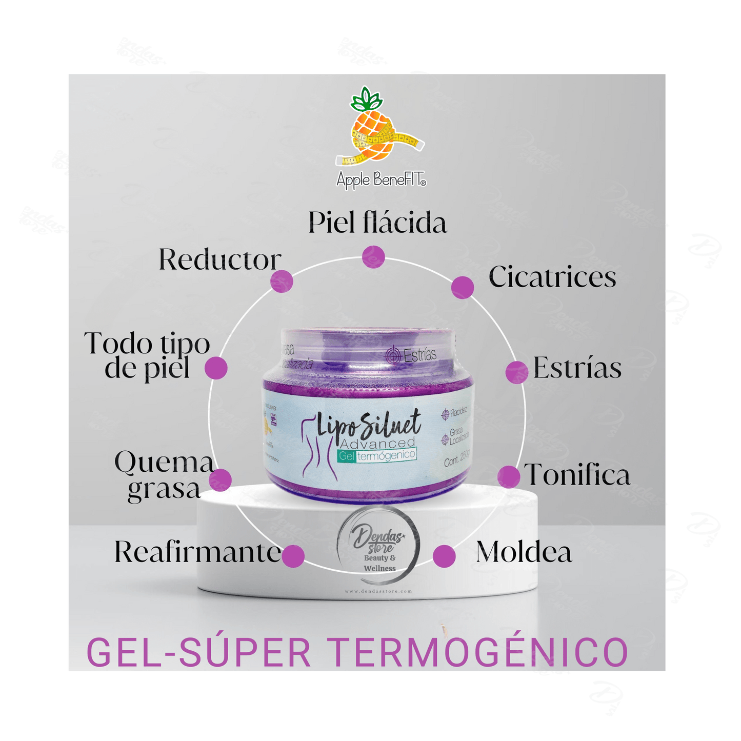 LipoSiluet Advanced Thermogenic Gel – Firming, Stretch Mark & Cellulite Reducer – 250g - DendasStore