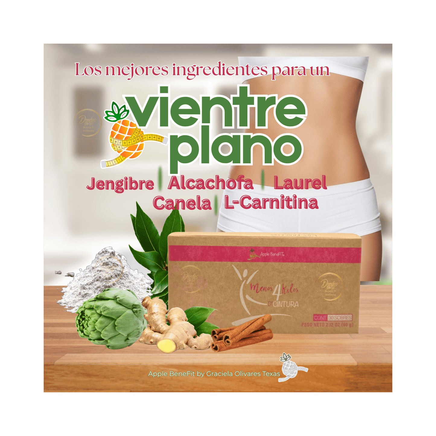 Menos 4 Kilos D'Cintura® Herbal Slimming Tea – 30 Sachets - DendasStore