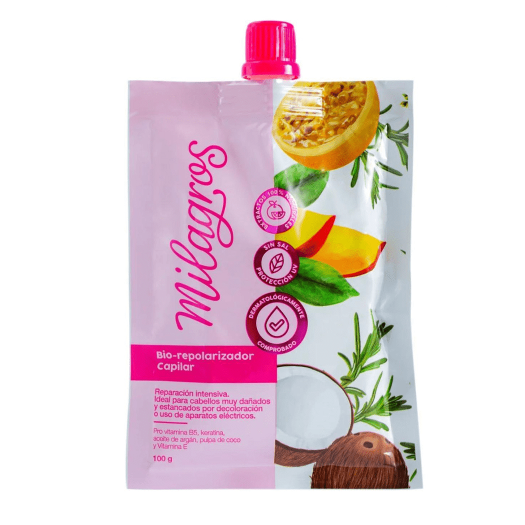 MILAGROS Mini 3 - Pack Kit: Shampoo, Curl Therapy, & Bio - Repolarizer – 100g Each - DendasStore