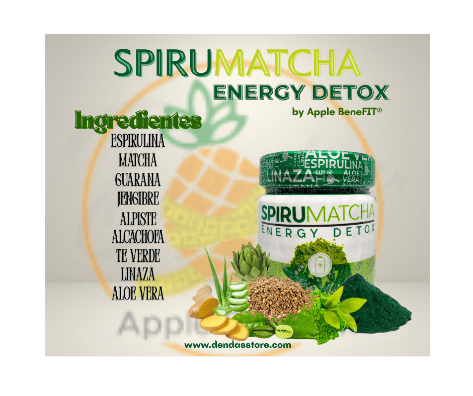 SPIRU𝗠𝗔𝗧𝗖𝗛𝗔 Energy Detox Powder by Apple BeneFIT®️ - 370g - DendasStore