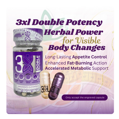 3乂𝗟 Doble Potencia by Apple BeneFIT®️ –  60 Capsulas