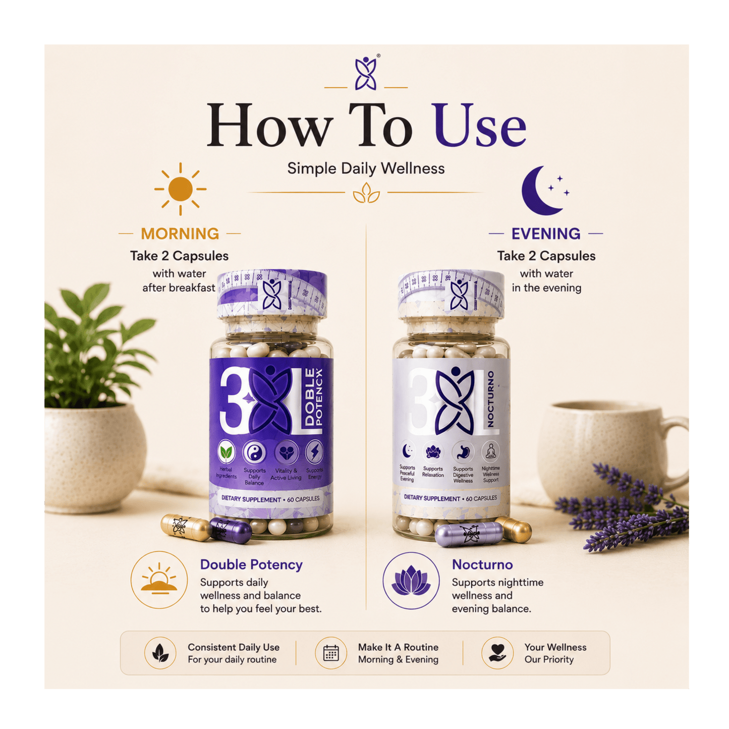3XL Double Potency + 3XL Nocturno by Apple BeneFIT® - DendasStore