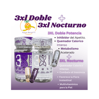 3XL Duo Doble Potencia + 3XL Nocturno by Apple BeneFit - Capsules - DendasStore