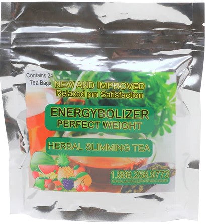 ENERGYBOLIZER Perfect Weight - Sabor Ciruela, Uva y Pera - Contiene 24 Bolsas de Té