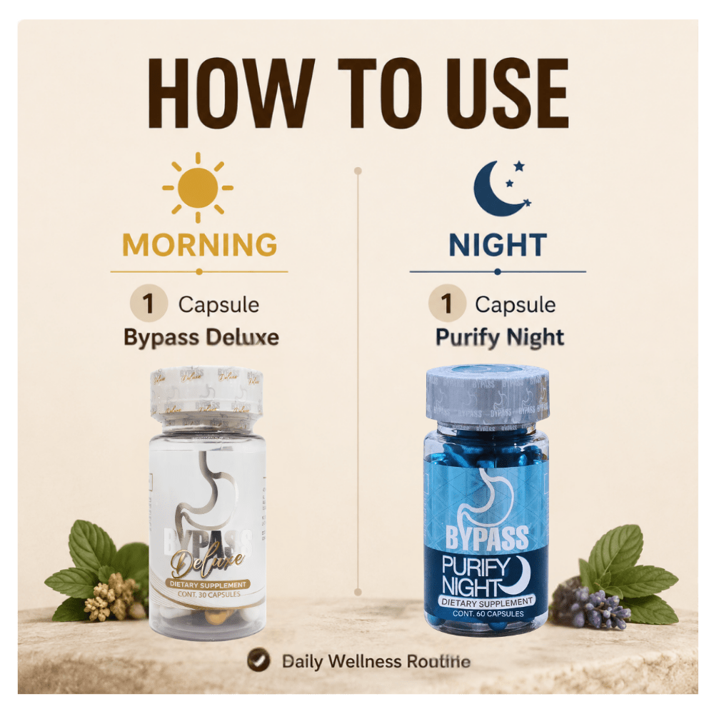 Bypass Deluxe + Purify Night Duo | 90 Capsules - DendasStore