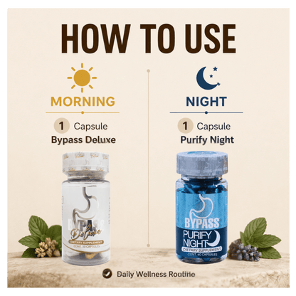 Bypass Deluxe + Purify Night Duo | 90 Capsules - DendasStore
