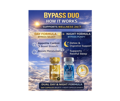 Bypass Duo Select & Purify – Day & Night Appetite & Metabolism Support Capsules (90 Caps) - DendasStore
