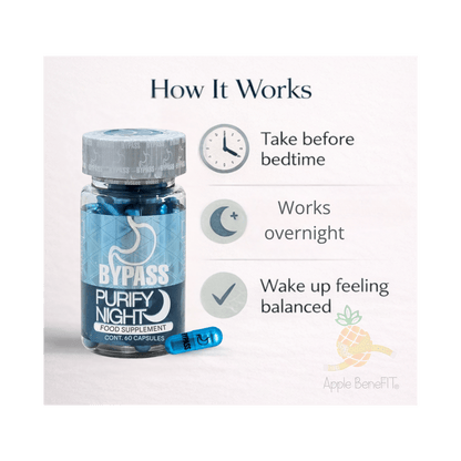 Bypass Purify Night – Nighttime Digestive Support Capsules | Evening Wellness Routine | 60 Capsules - DendasStore