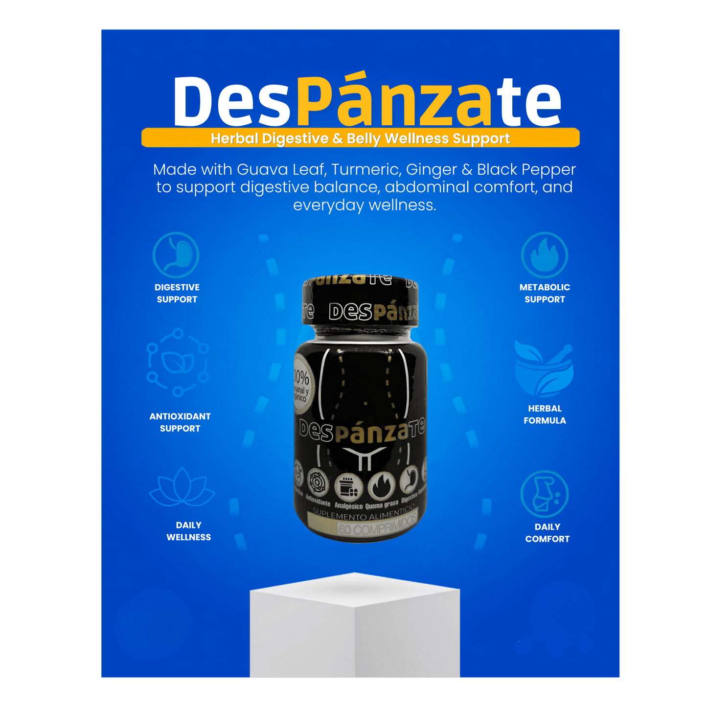 DESPANZATE® Herbal Digestive & Belly Wellness Support | 60 Tablets - DendasStore