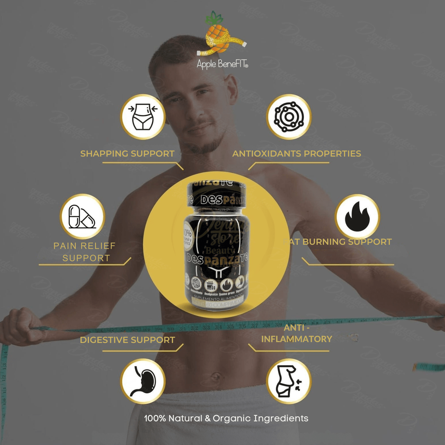 Despanzate Plus by Apple Benefit – Herbal Digestive Support Formula – 60 Capsules - DendasStore