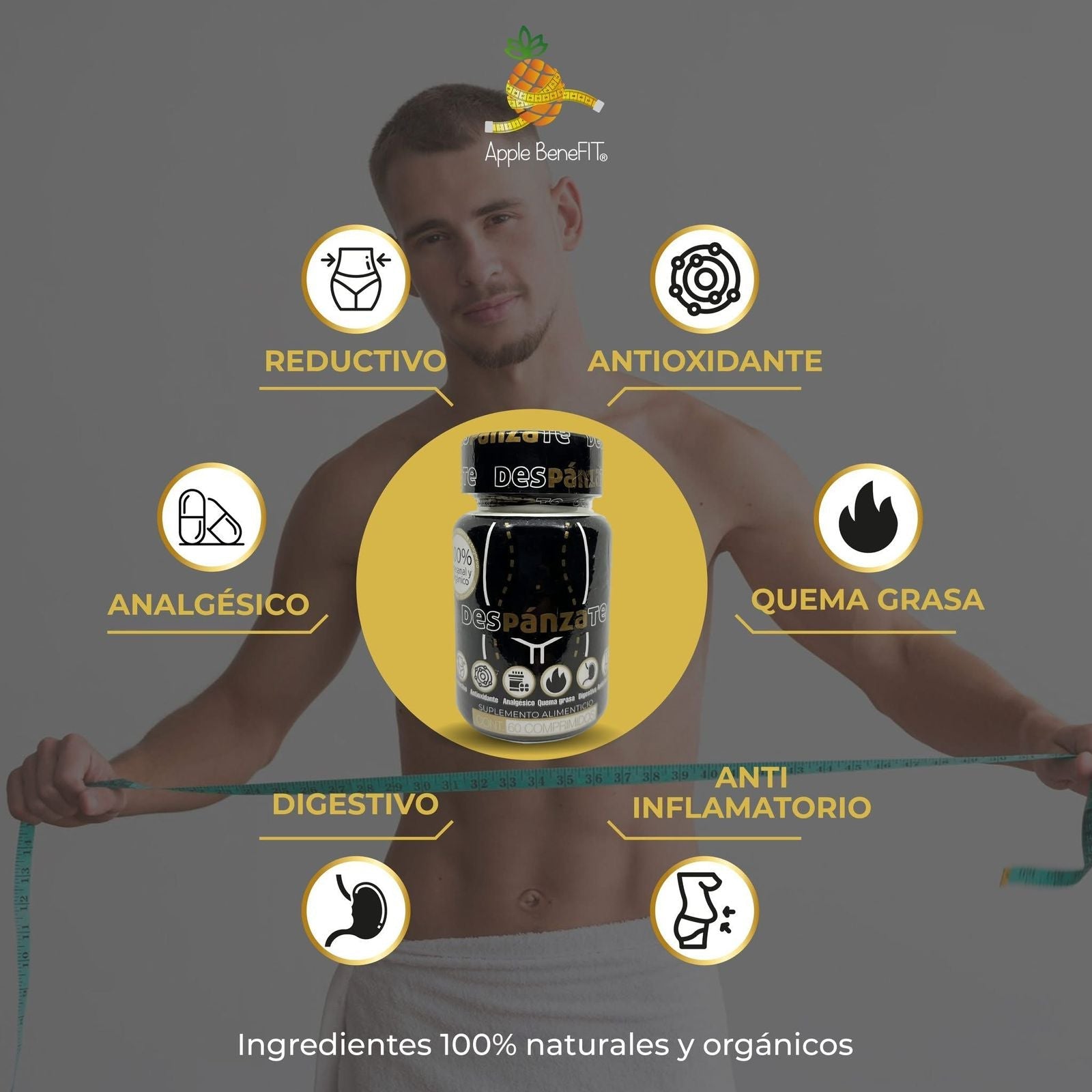 Despanzate Plus by Apple Benefit – Herbal Digestive Support Formula – 60 Capsules - DendasStore