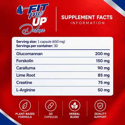 FitMe Up Deluxe – Natural Appetite Control & Energy Support Capsules (30 Count) - DendasStore