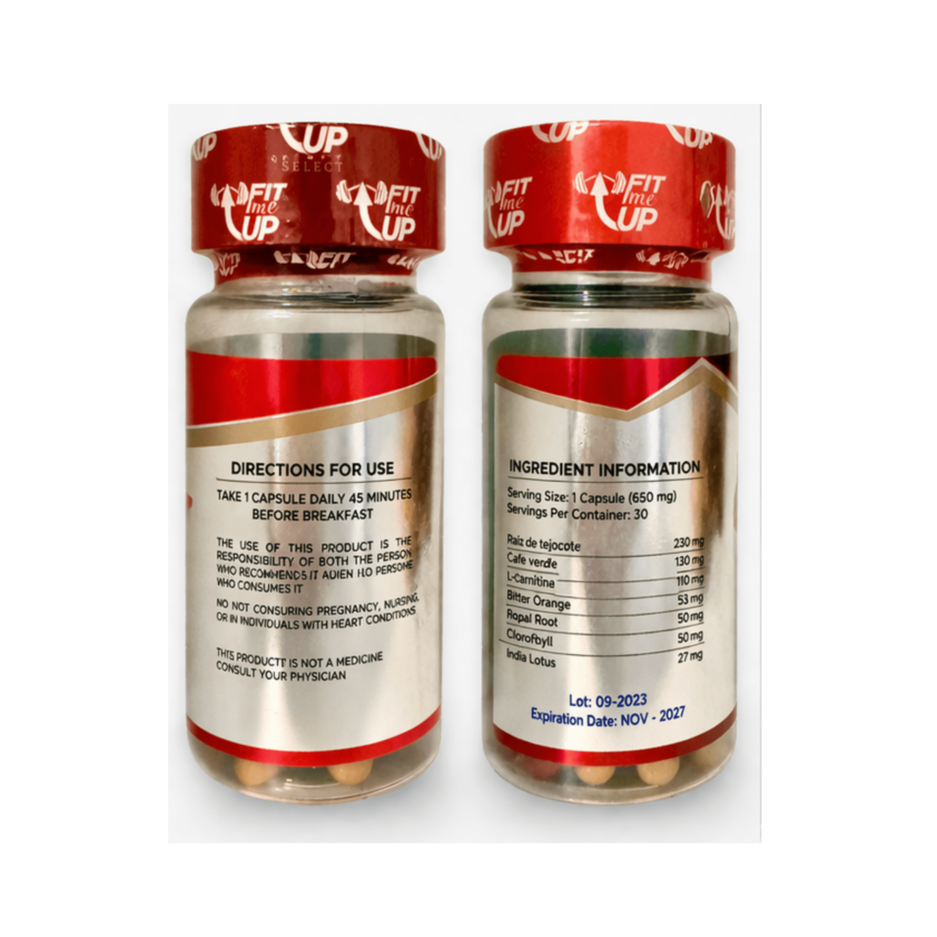 FitMe Up Select – Herbal Wellness Capsules with Tejocote Root, Green Coffee & Nopal – Daily Lifestyle Support – 30 Capsules - DendasStore