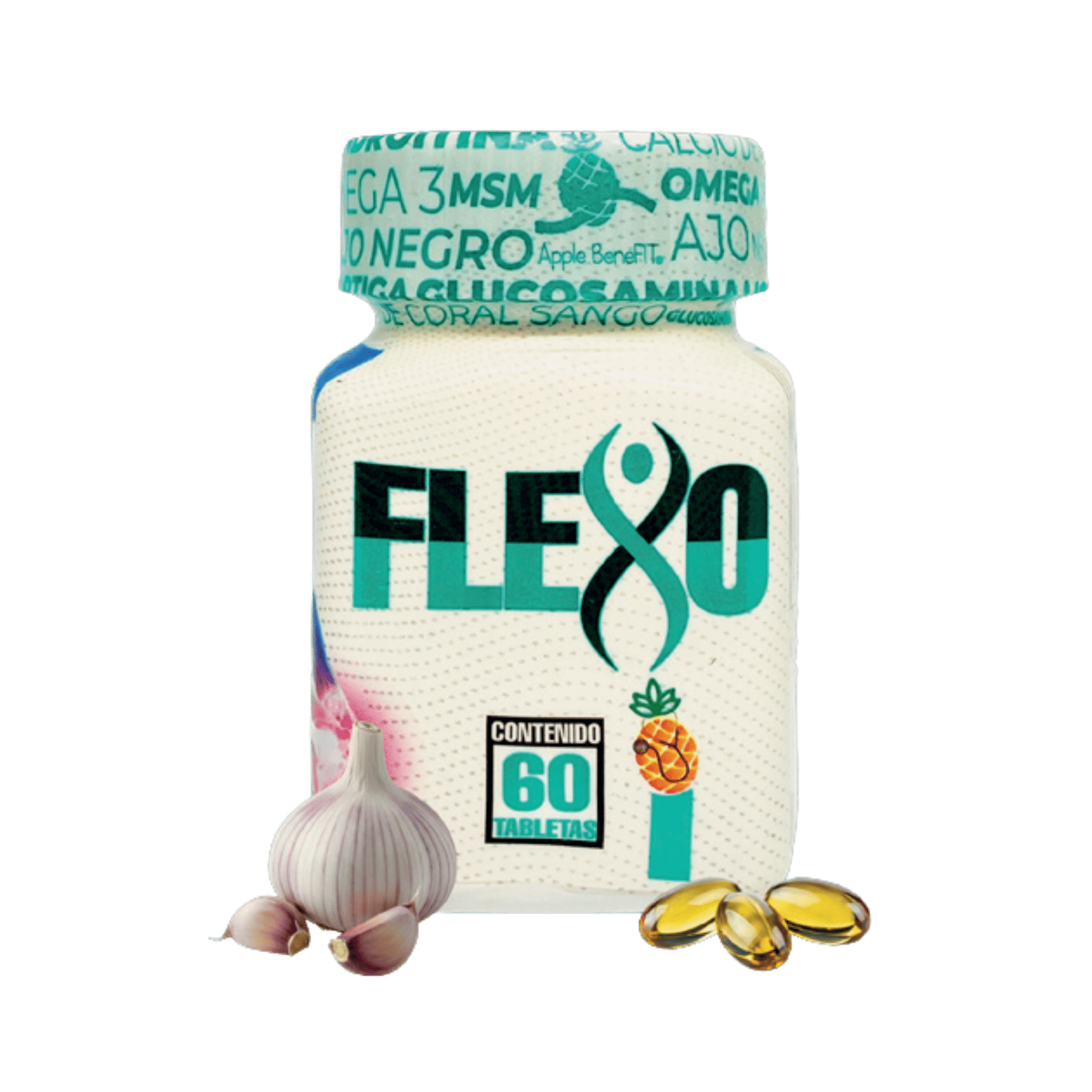 Flexo 60 Tablets – Joint & Bone Support Supplement with Glucosamine by Apple BeneFIT® - DendasStore