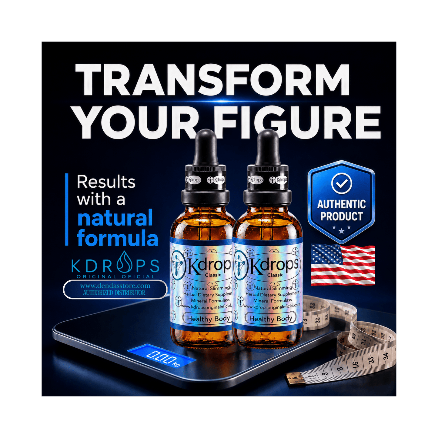 Kdrops Classic – Natural Metabolic Support Drops (2-Bottle Set) - DendasStore