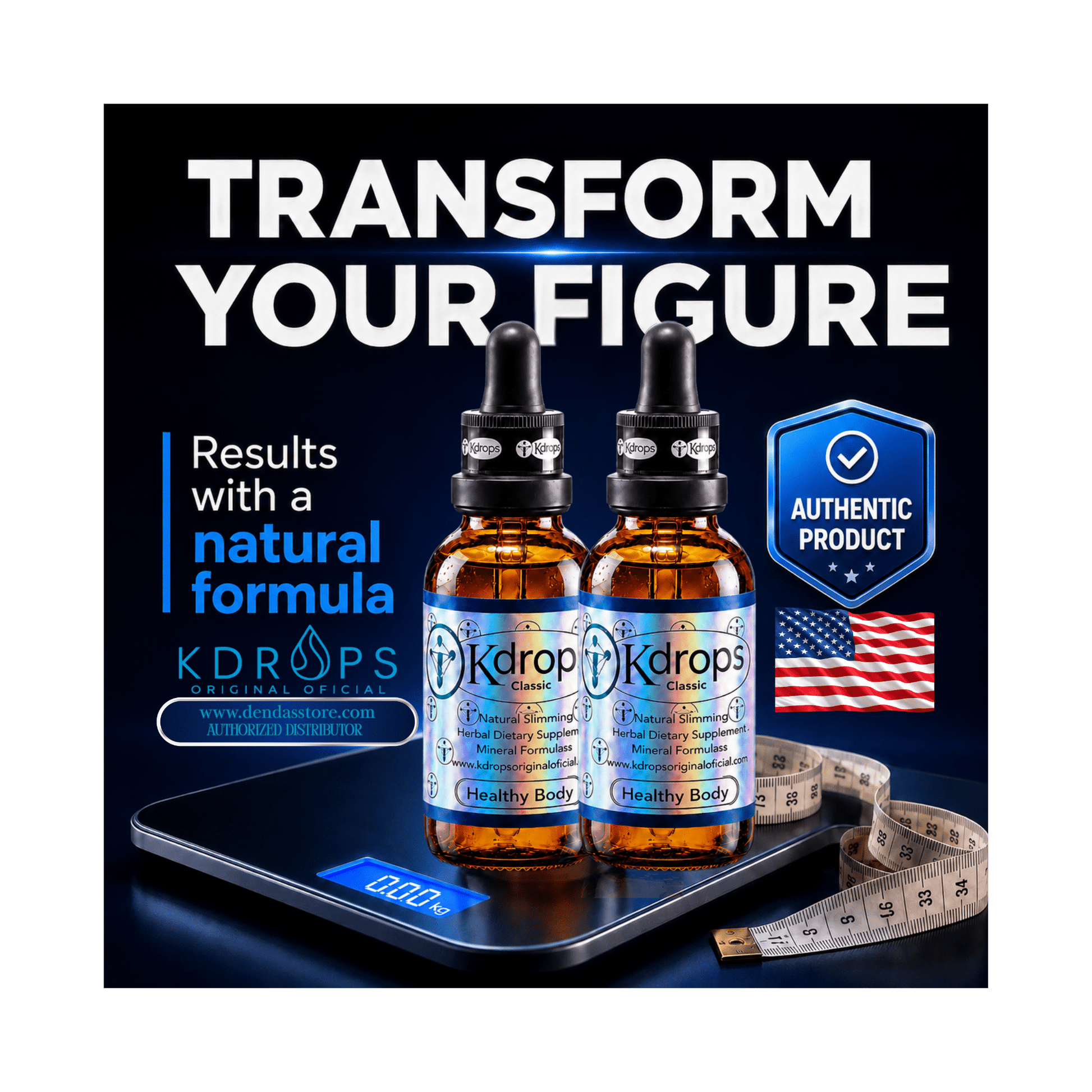Kdrops Classic – Natural Metabolic Support Drops (2-Bottle Set) - DendasStore