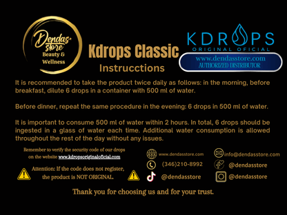Kdrops Classic – Natural Metabolic Support Drops (4 - Bottle Set) + 1 FREE BOTTLE - DendasStore