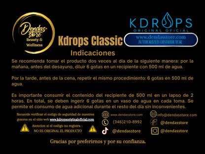 Kdrops Classic – Natural Metabolic Support Drops (4 - Bottle Set) + 1 FREE BOTTLE - DendasStore