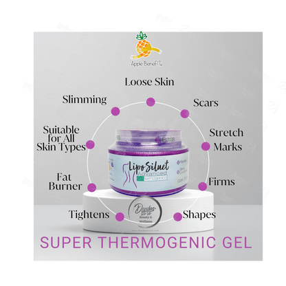 LipoSiluet Advanced Thermogenic Gel – Firming, Stretch Mark & Cellulite Reducer – 250g - DendasStore