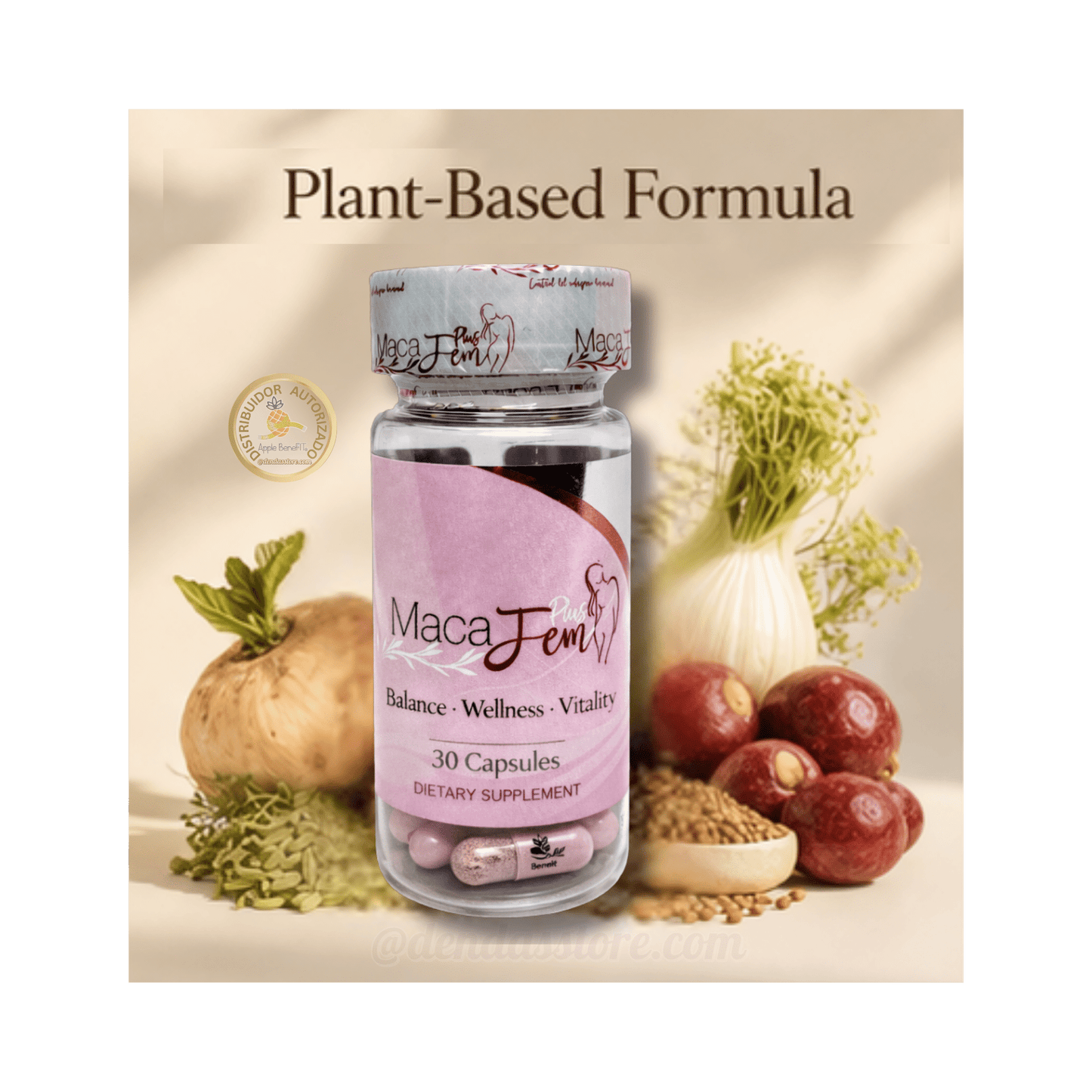 MacaFem Plus – Women’s Wellness Formula | 30 Capsules - DendasStore