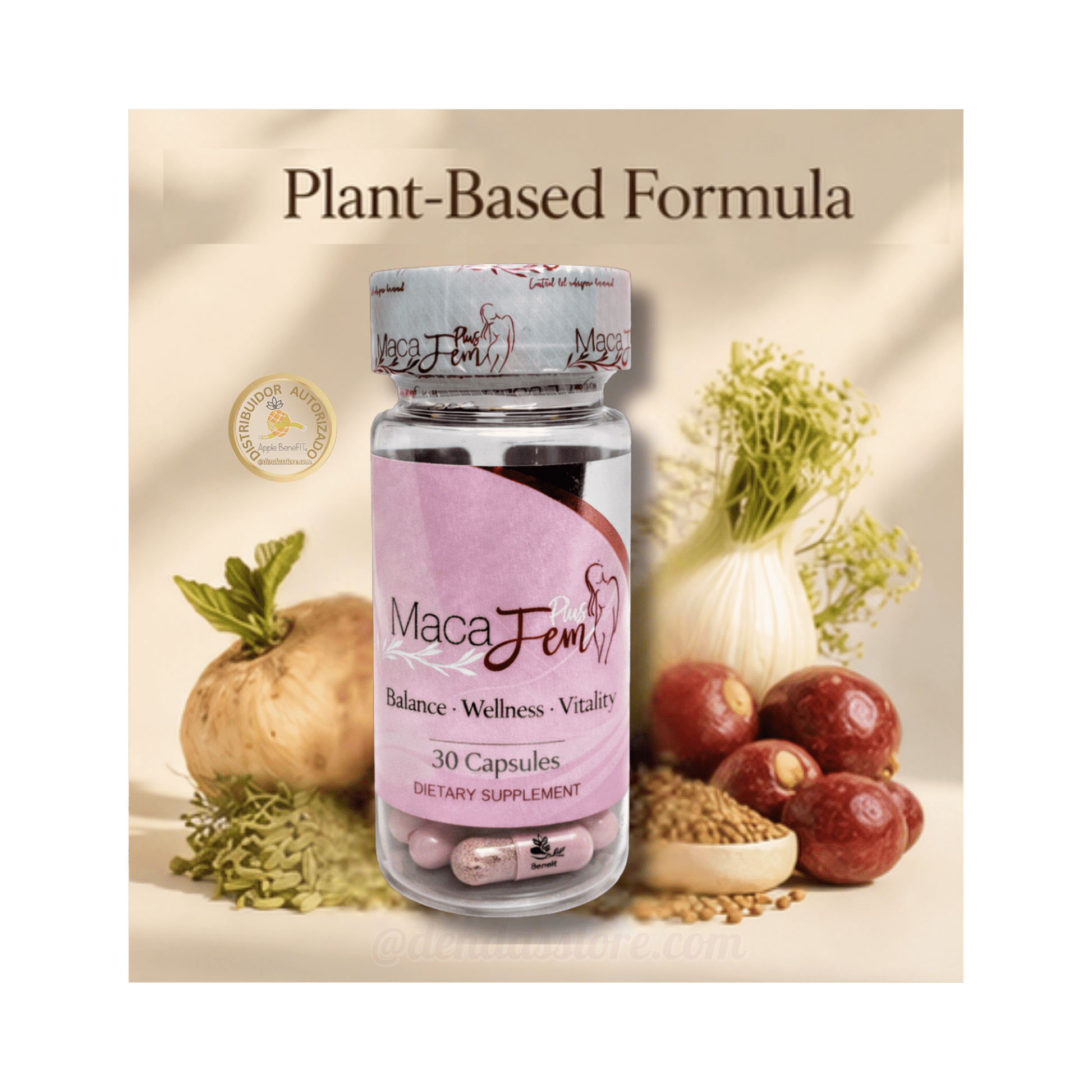 MacaFem Plus – Women’s Wellness Formula | 30 Capsules - DendasStore