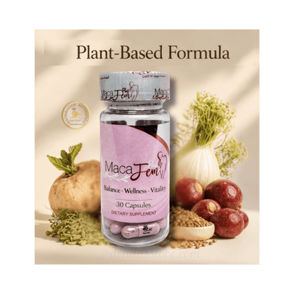 MacaFem Plus – Women’s Wellness Formula | 30 Capsules - DendasStore