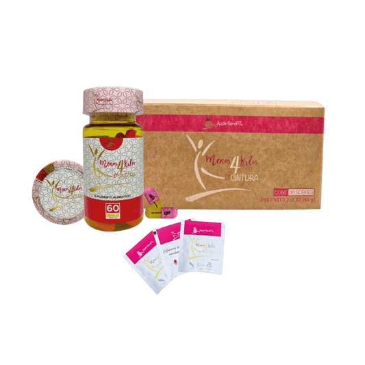 Menos 4 Kilos D’Cintura – Herbal Slimming Tea & Capsules Kit | Belly Fat & Waist Support - DendasStore