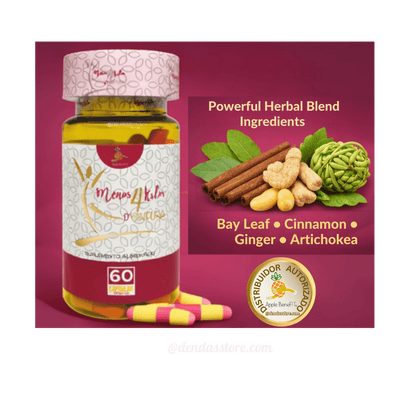 Menos 4 Kilos d’Cintura | Natural Herbal Capsules for Waist & Digestive Support – 60 Count - DendasStore