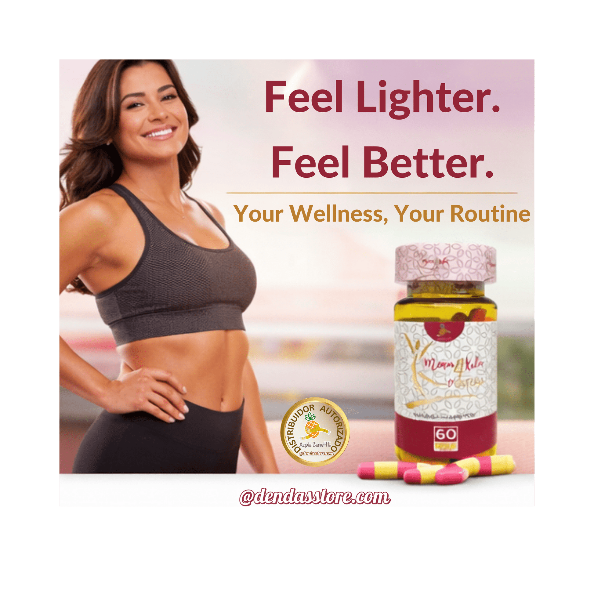 Menos 4 Kilos d’Cintura | Natural Herbal Capsules for Waist & Digestive Support – 60 Count - DendasStore