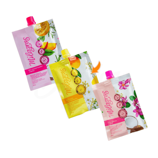 MILAGROS Mini 3 - Pack Kit: Shampoo, Curl Therapy, & Bio - Repolarizer – 100g Each - DendasStore