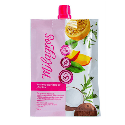 MILAGROS Mini 3 - Pack Kit: Shampoo, Curl Therapy, & Bio - Repolarizer – 100g Each - DendasStore
