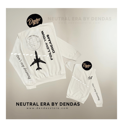 Minimalist Travel Sweatshirt, Neutral Aesthetic Crewneck, Inspirational Oversized Sweater, Neutral Era by Dendas - DendasStore