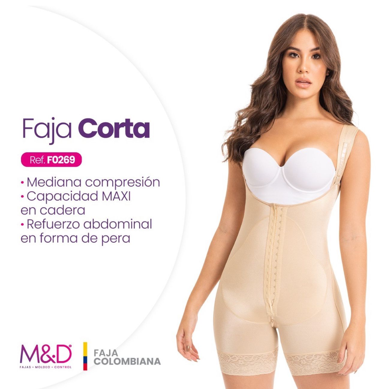 MYD 0269 Open Bust Post Surgery Faja for Women Mid Thigh Shaper Original - DendasStore