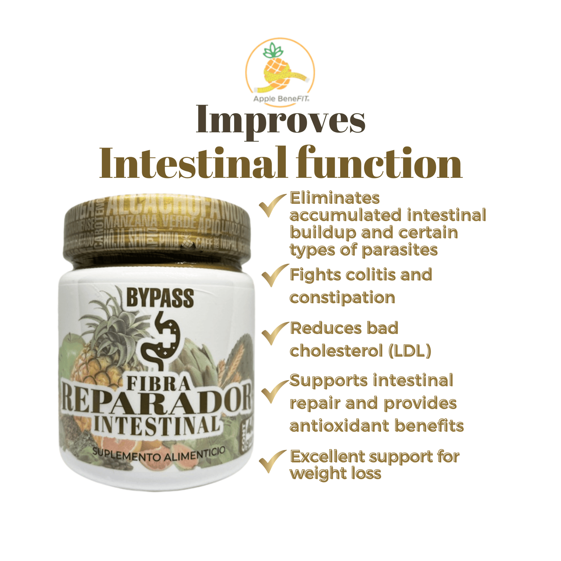 Premium Intestinal Repair Fiber by Apple BeneFIT® – 400g - DendasStore