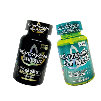 Revitamina Duo: Sea Moss & Shilajit – Adaptogenic Mineral Power Kit | Apple BeneFit® - DendasStore