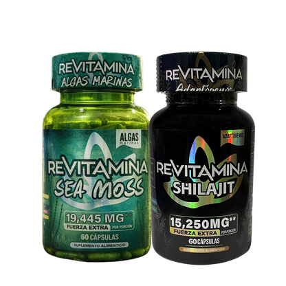 Revitamina Duo: Sea Moss & Shilajit – Adaptogenic Mineral Power Kit | Apple BeneFit® - DendasStore