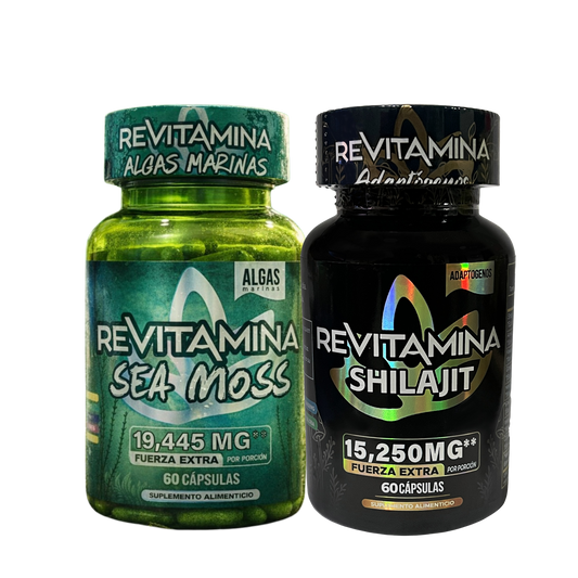 Revitamina Duo: Sea Moss & Shilajit – Adaptogenic Mineral Power Kit | Apple BeneFit® - DendasStore