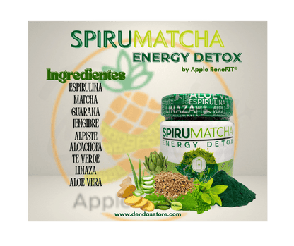 SPIRU𝗠𝗔𝗧𝗖𝗛𝗔 Energy Detox Powder by Apple BeneFIT®️ - 370g - DendasStore